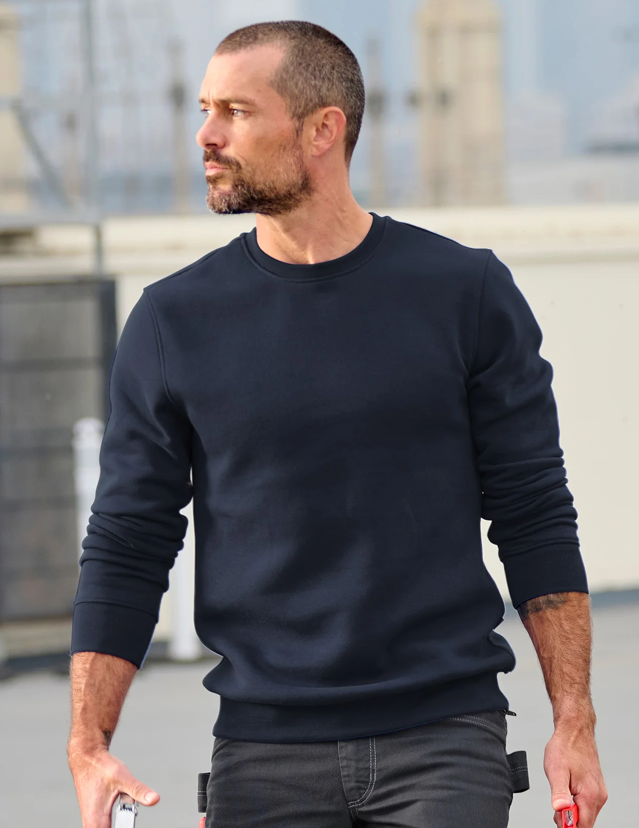 Cotton Poly Crew Neck Sweatshirt - Image 10